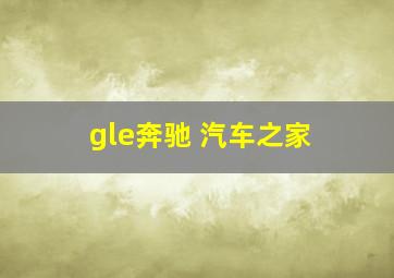 gle奔驰 汽车之家